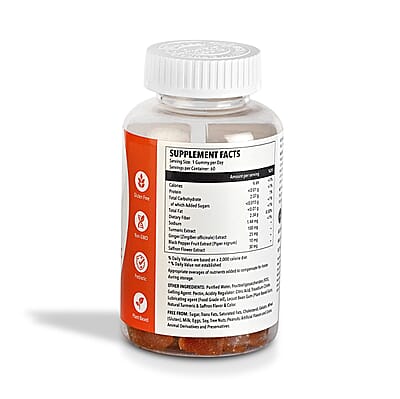 Turmericblend saffron Gummies Supplement, Contains 60 gummies