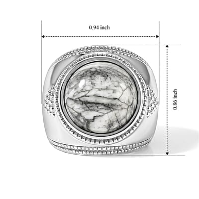 EverTrue Austrian Pinolith 10.60 ctw Solitaire Ring in Stainless Steel (Size 6.0)
