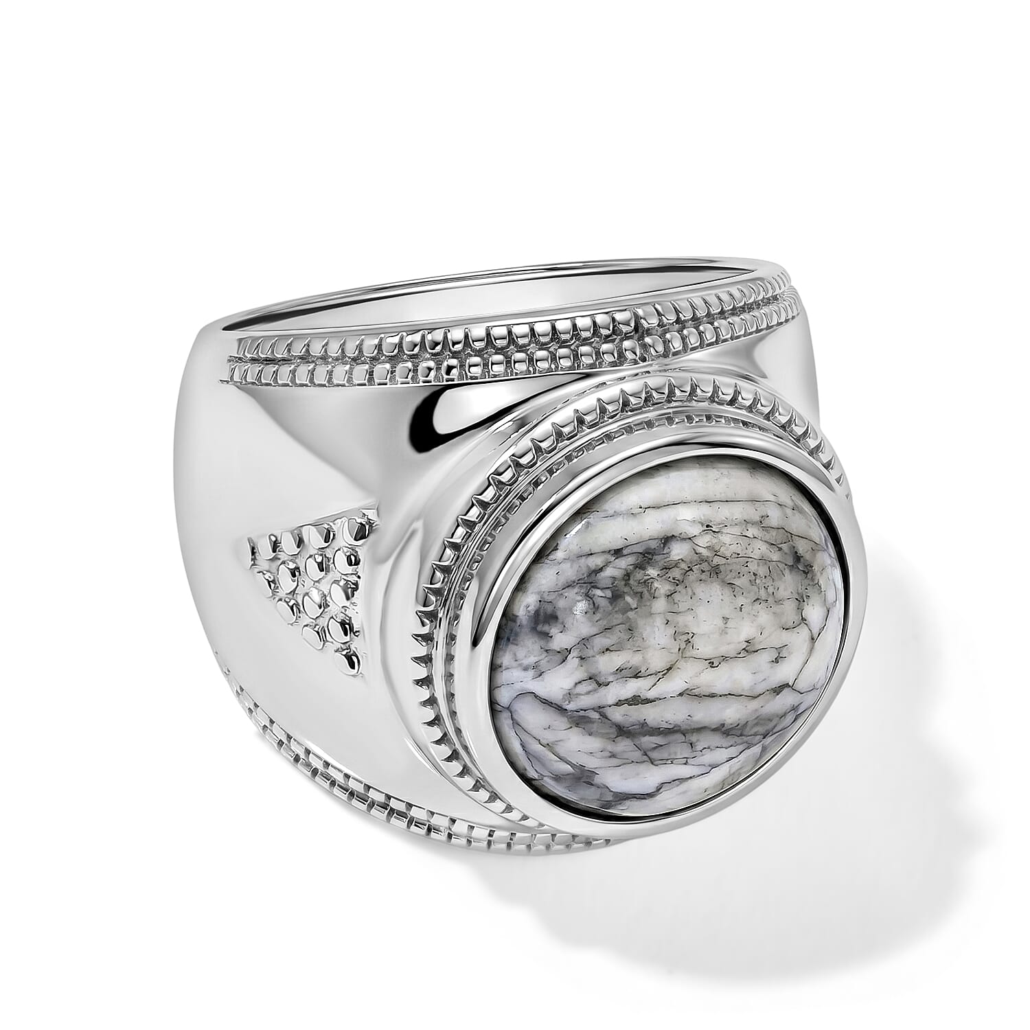 EverTrue Austrian Pinolith 10.60 ctw Solitaire Ring in Stainless Steel (Size 9.0)