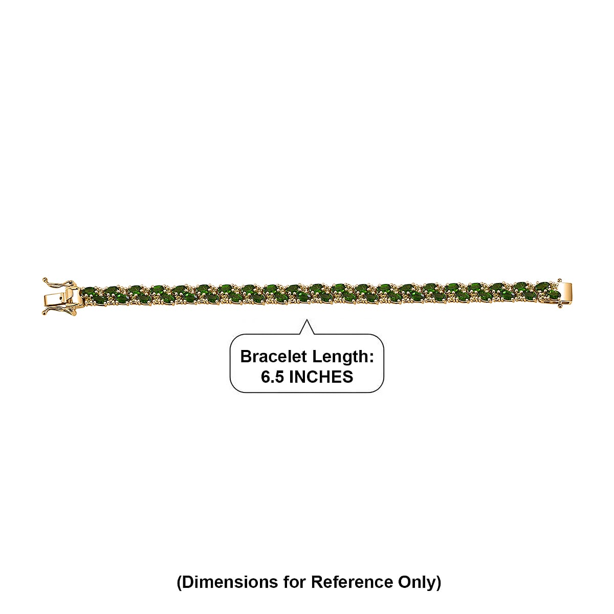 D'Joy Chrome Diopside and Yellow Sapphire 11.90 ctw Blooming Vine Bracelet in 18K Vermeil YG Over Sterling Silver (6.50 In) image number 4
