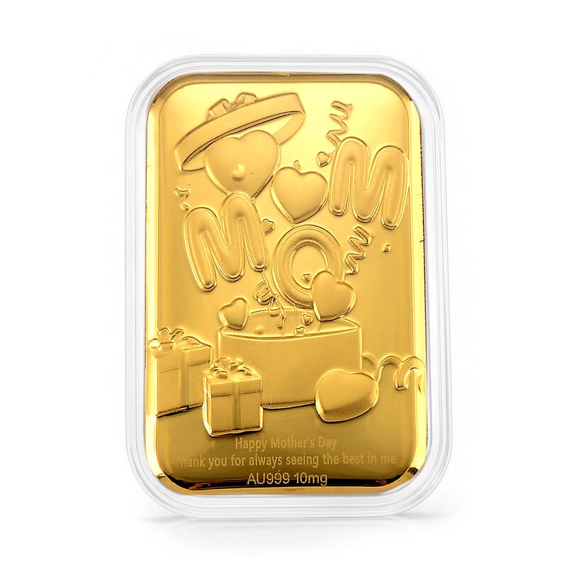 Doorbuster 24K Yellow Gold Happy Mother's Day Embossed Sheet (31x45.5mm) 10mg