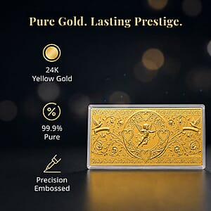 24K Yellow Gold Cupid&rsquo;s Baroque Romance Embossed Sheet 100mg