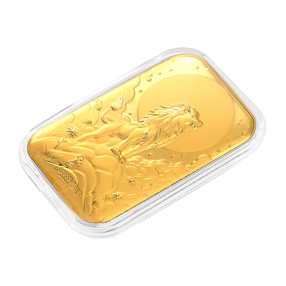 24K Yellow Golden Lion Embossed Sheet (31x45.5mm) 10mg