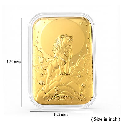 24K Yellow Golden Lion Embossed Sheet (31x45.5mm) 10mg