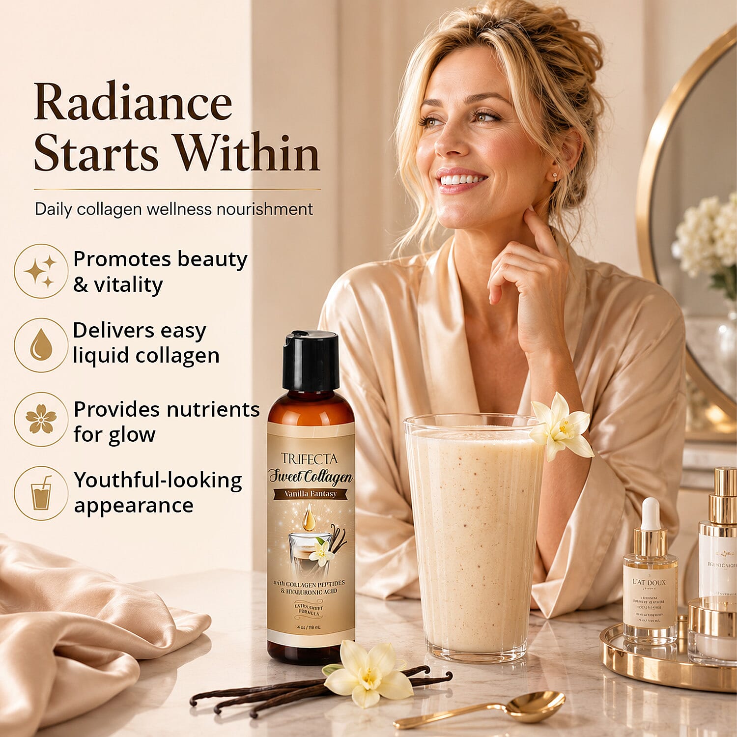 Trifecta Essentials Sweet Collagen - Vanilla Fantasy (Ships in 3-5 Days)