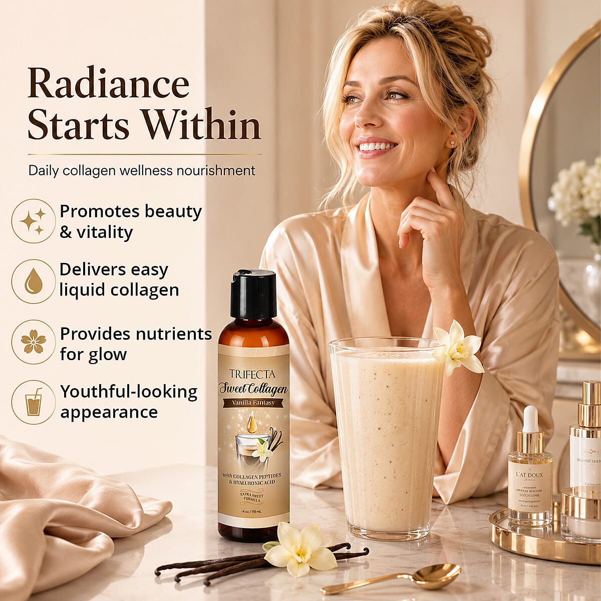 Trifecta Essentials Sweet Collagen - Vanilla Fantasy (Ships in 3-5 Days) image number 2