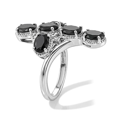 EverTrue Thai Black Spinel 3.75 ctw Ring in Platinum Bond (Size 10.0)