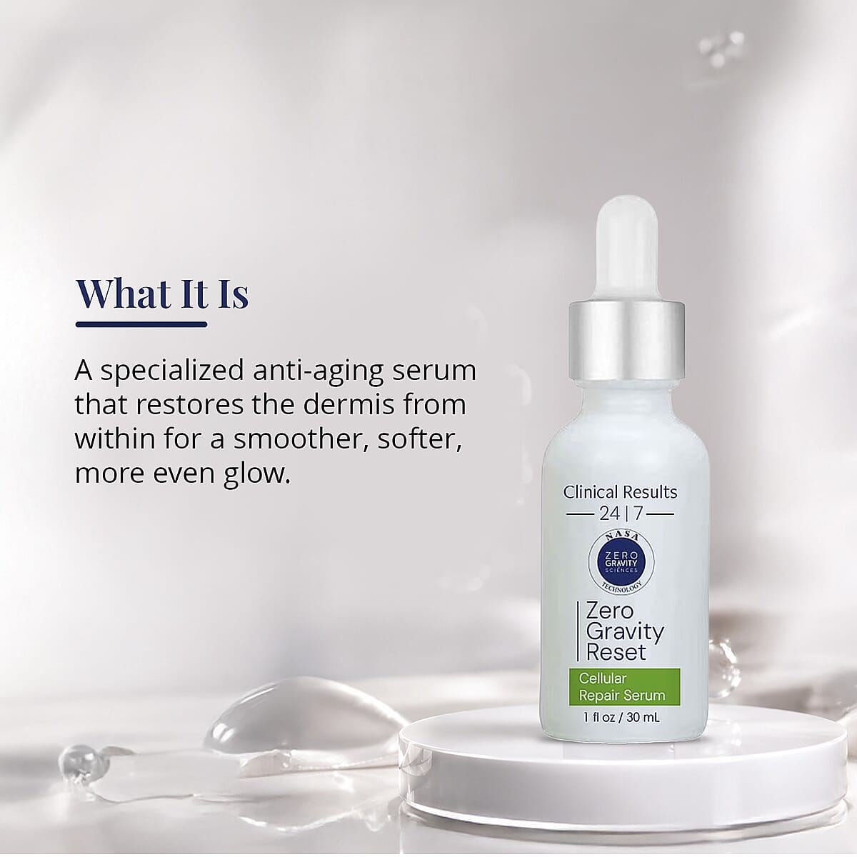 Clinical Results 24|7 Zero Gravity Cellular Repair Serum (1oz) Made in US (Ships in 3-5 Days) image number 3