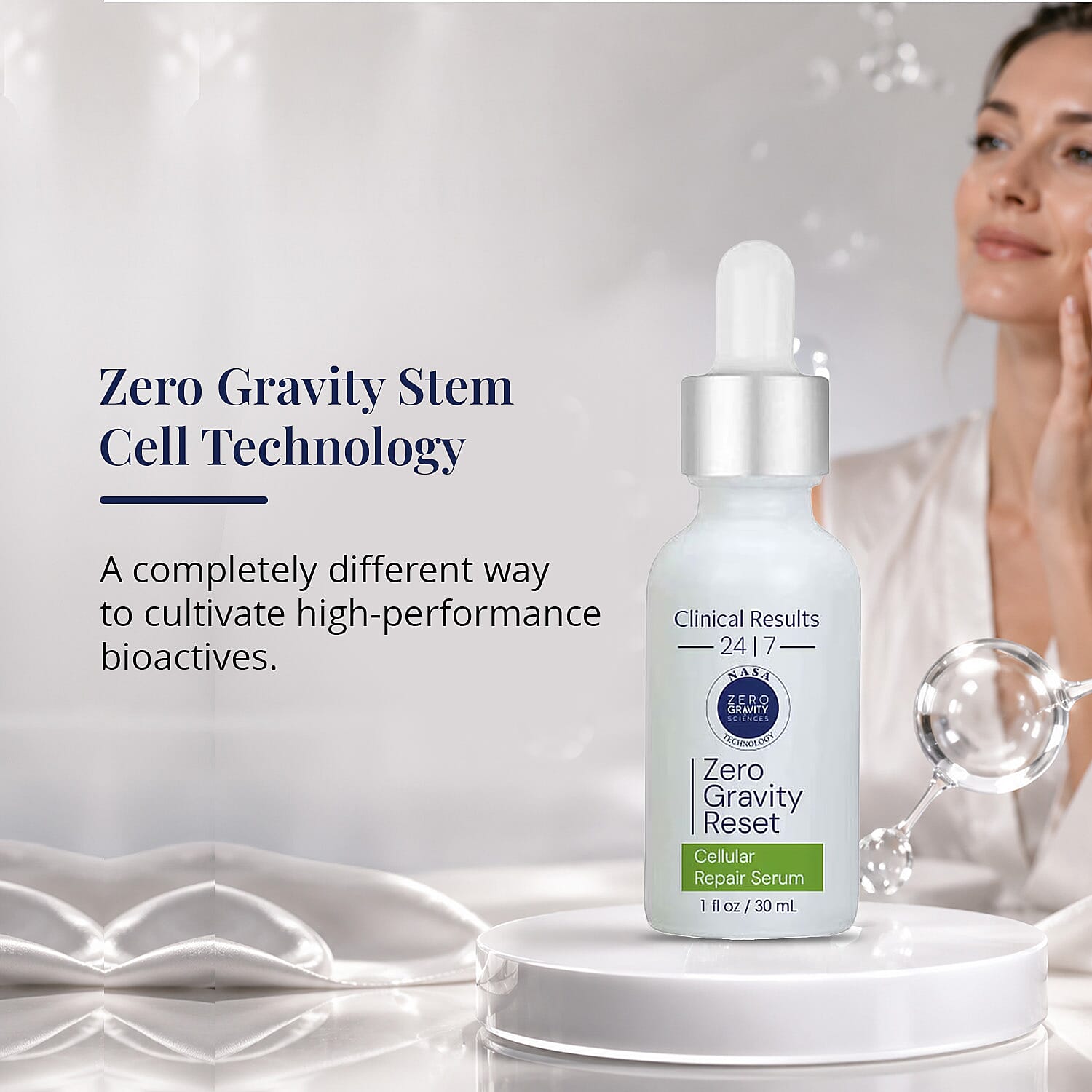 Clinical Results 24|7 Zero Gravity Cellular Repair Serum (1oz) Made in US (Ships in 3-5 Days)