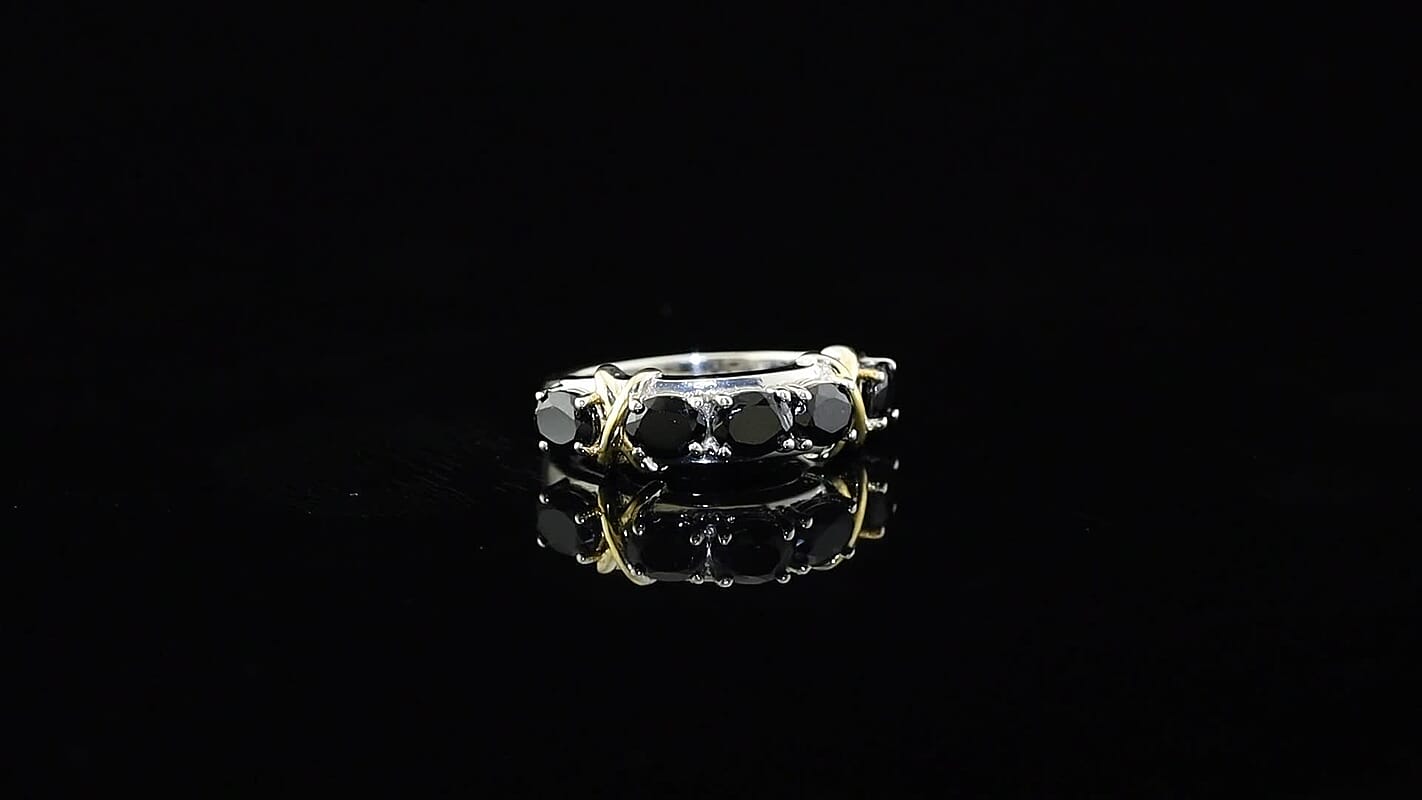 EverTrue African Amethyst Ring in 18K YG Plated and Platinum Bond (Size 10.0) 1.70 ctw