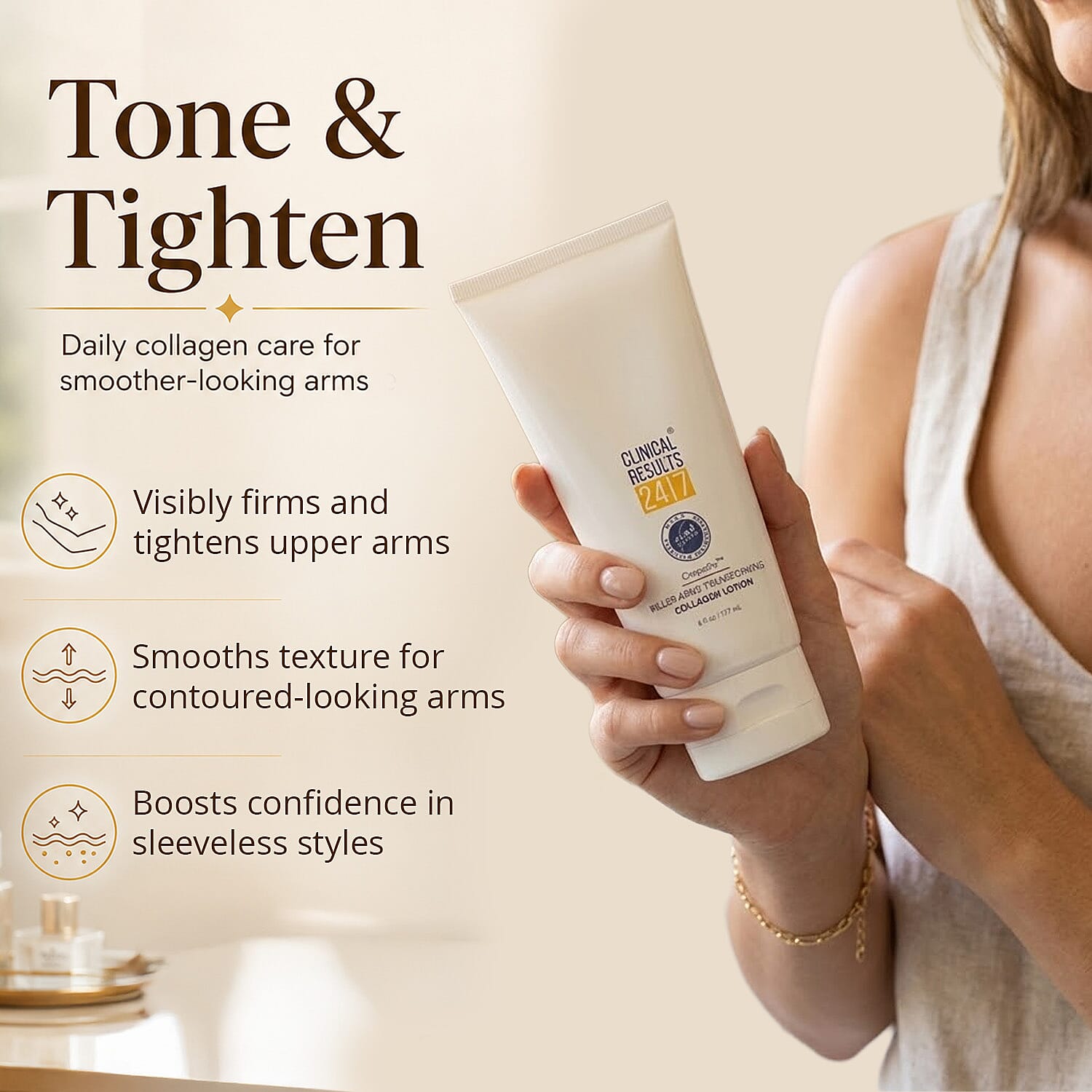 Clinical Results 24|7 Killer Arms Transforming Collagen Lotion 4 0z, (Ships in 3-5 Days)