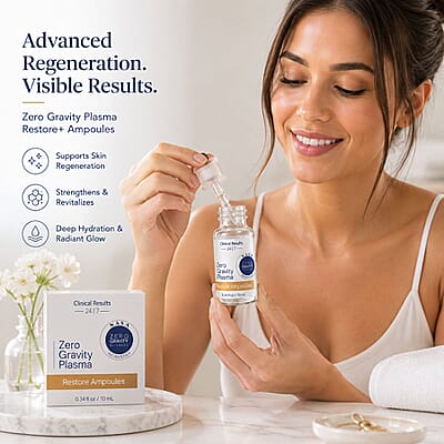 Clinical Results 24|7 Zero Gravity - Restore+ / PlasmaMax Ampoules (with punch down micro-needle)