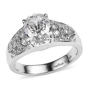 J Francis Embellished with Zirconia by Swarovski 5.40 ctw Ring in Stainless Steel (Size  8.0)
