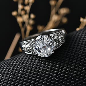 J Francis Embellished with Zirconia by Swarovski 5.40 ctw Ring in Stainless Steel (Size  8.0)