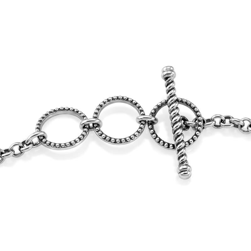 D'Joy Passport to Israel Artisan Crafted Chrome Diopside and Orissa Rhodolite Garnet 1.50 ctw Bracelet in Sterling Silver (7.25 In)