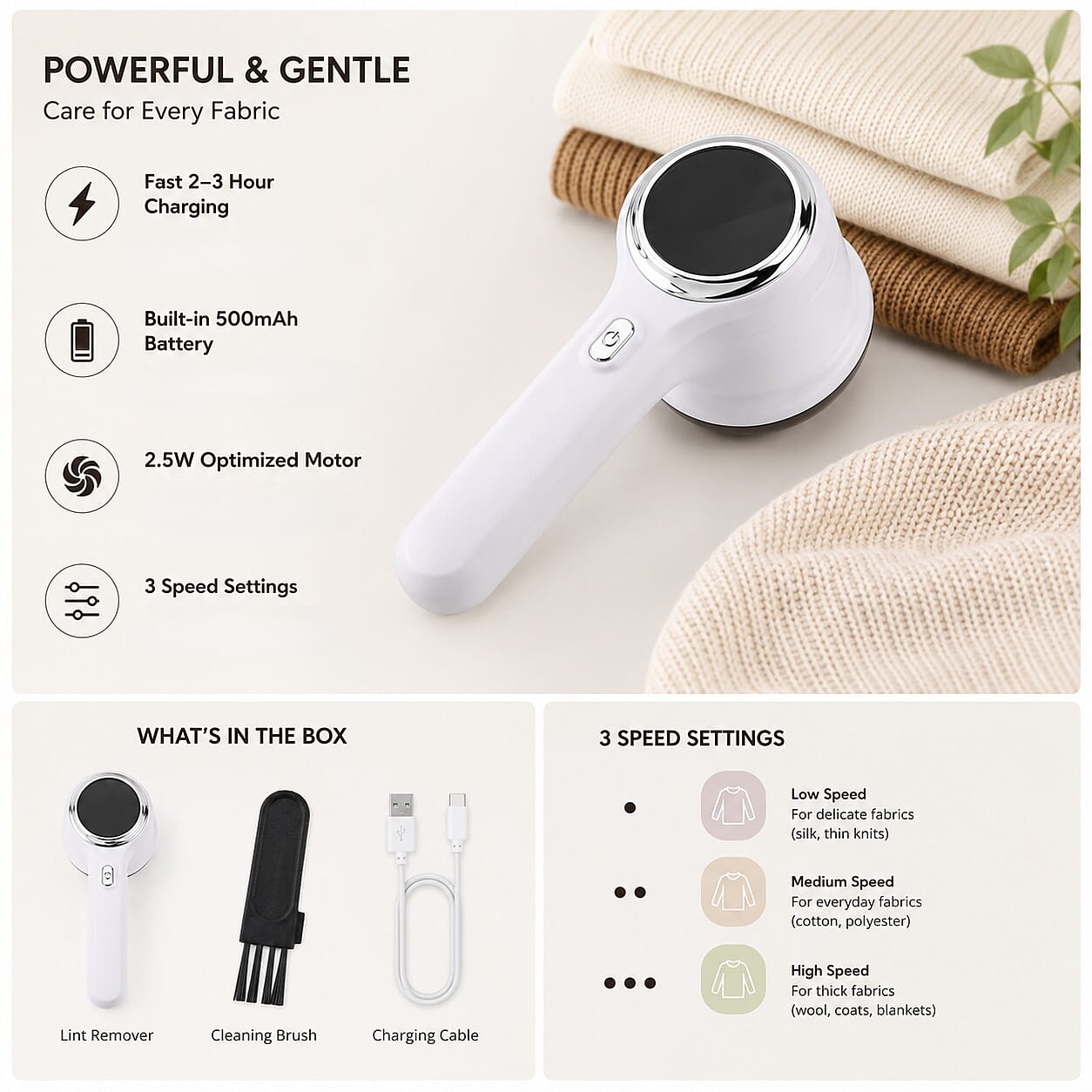 Livmore Lint Remover- White
