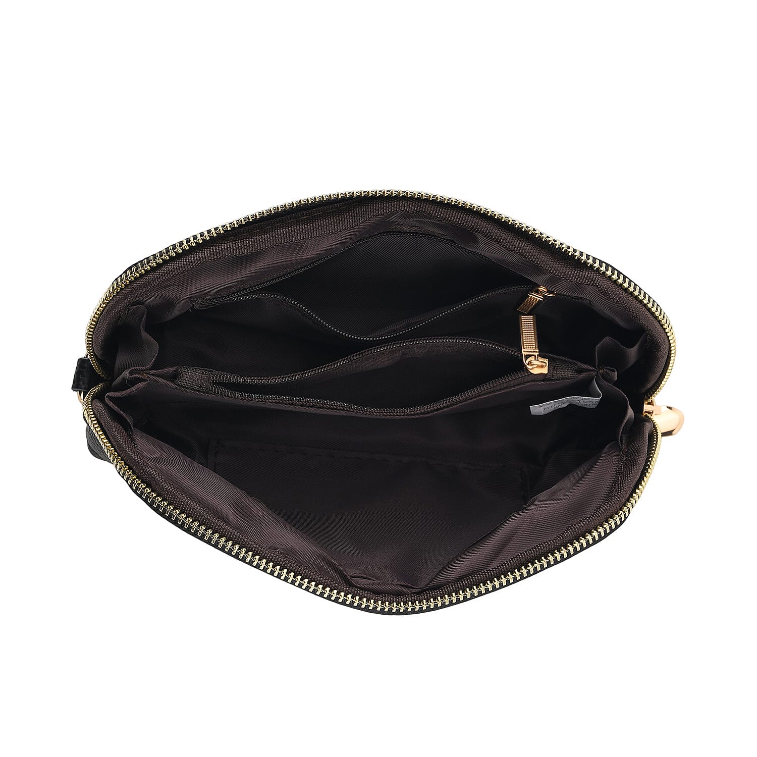 La Marey Black Genuine Leather Women's Wallet with Wristlet Strap