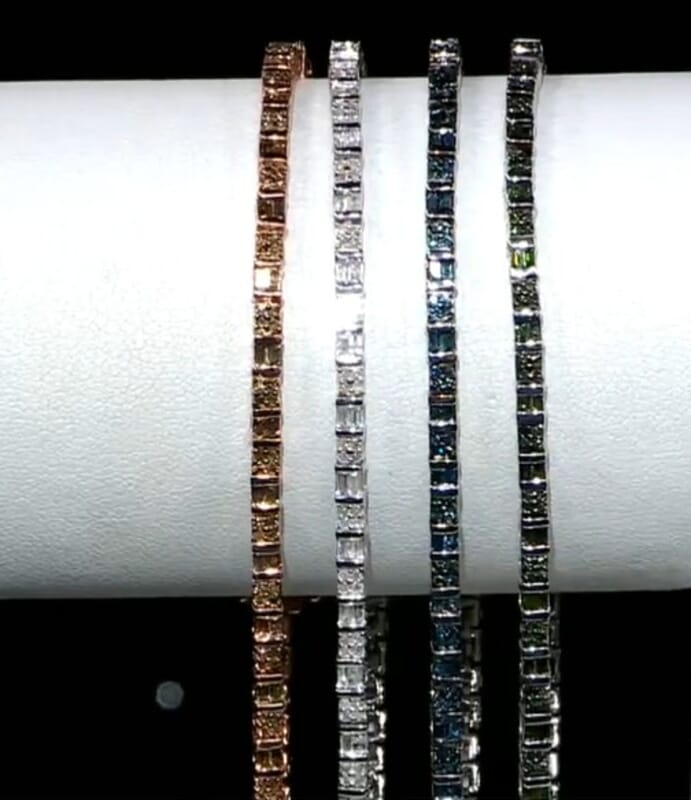 D'Joy Natural Champagne Diamond 1.00 ctw Classic Tennis Bracelet in 18K Vermeil Rose Gold Over Sterling Silver (7.25 In)
