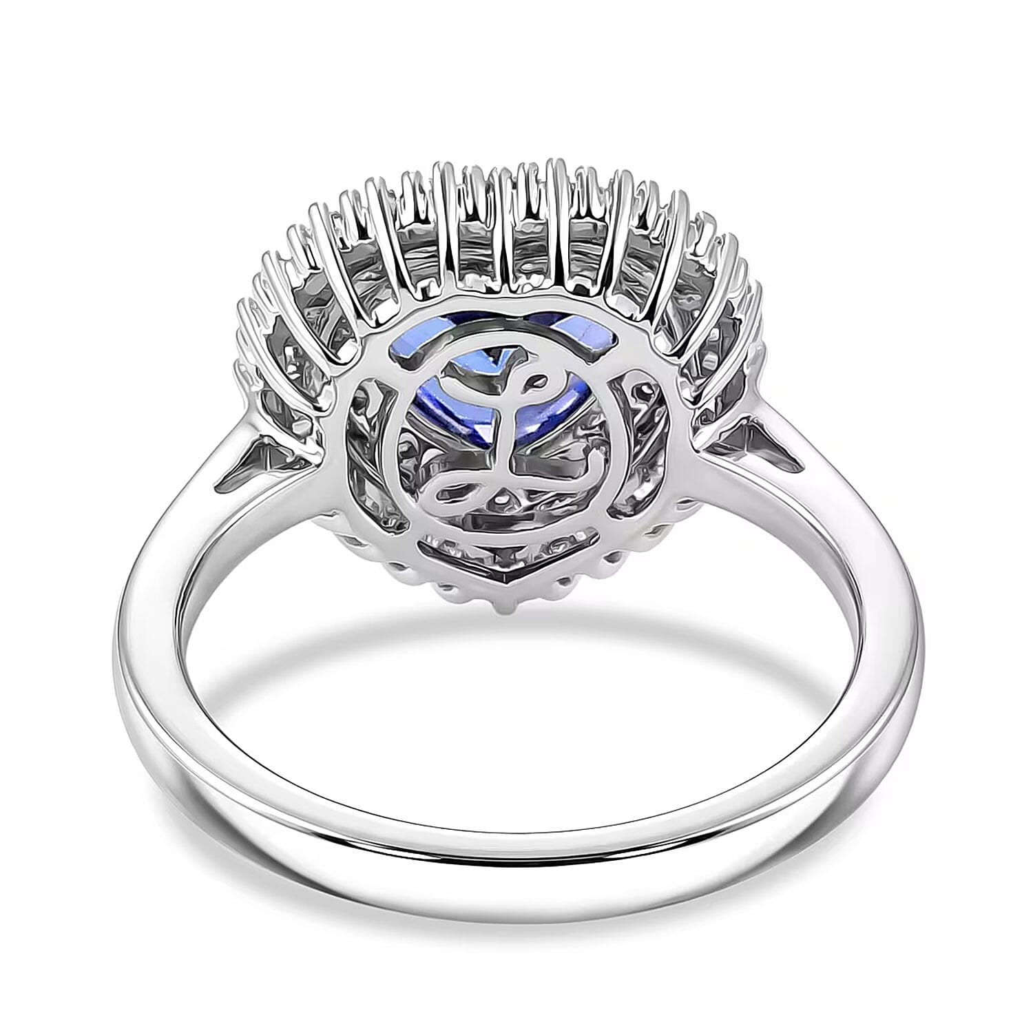 Luxoro Premium Tanzanite, Natural Yellow and White Diamond I2 2.25 ctw Regal Heart Halo Ring in 10K White Gold (Size  6.0)