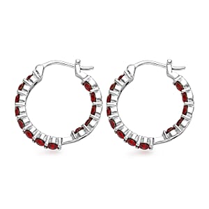 EverTrue Siam Color Swarovski Crystal Earrings in Stainless Steel
