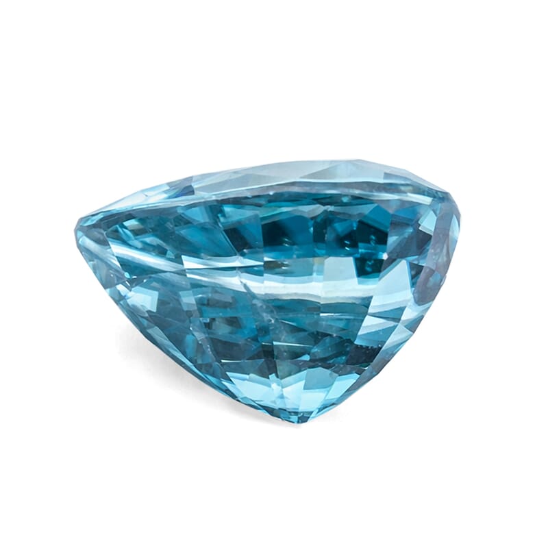 AAAA Perito Moreno Cambodian Blue Zircon (Pear Free Size) 6.00 ctw
