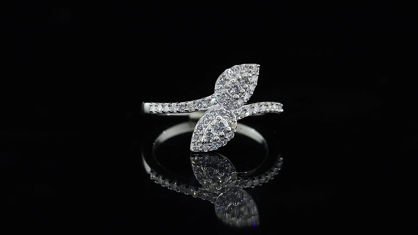 Luxuriant Lab Grown Diamond (G-H, SI) Ring in 18K Vermeil YG Over Sterling Silver (Size 6.0) 0.50 ctw