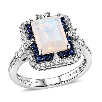 Ethiopian Welo Opal & Ceylon Blue Sapphire / 6 - Product card gallery slide 1 (10219038966073)
