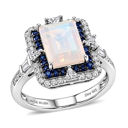 Ethiopian Welo Opal & Ceylon Blue Sapphire / 6 - Product card gallery slide 1 (10219038966073)