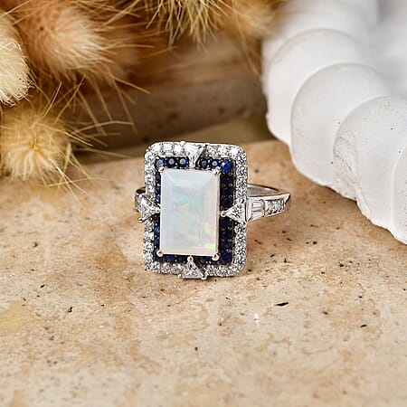 Ethiopian Welo Opal & Ceylon Blue Sapphire / 6 - Product card gallery slide 2 (10219038966073)