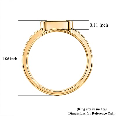 D'Joy Multi-Tourmaline 1.20 ctw Men's Ring in 18K Vermeil Yellow Gold Over Sterling Silver (Size 10.0)