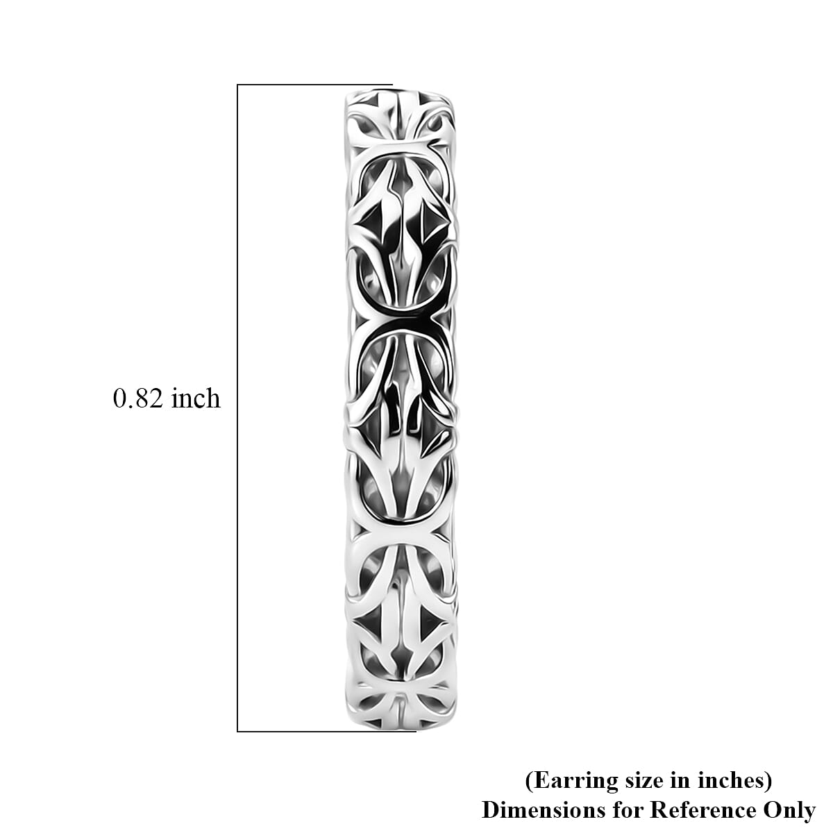 D'Joy Passport to Turkey Hoop Earrings in Rhodium Over Sterling Silver 4.40 Grams image number 4
