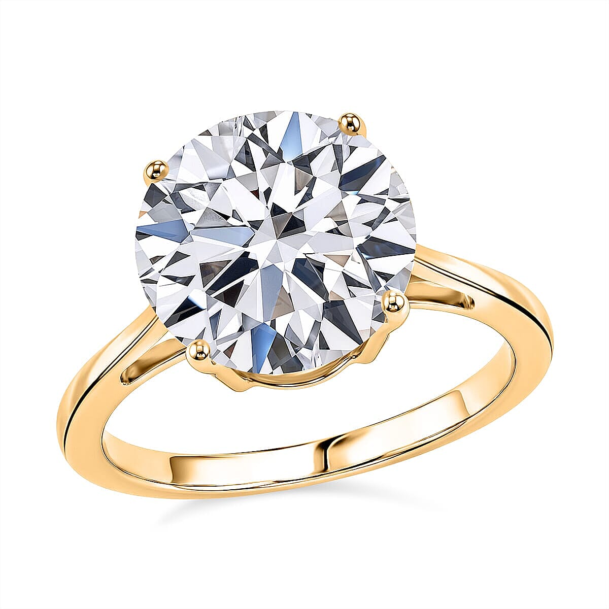 IGI Certified Luxuriant Lab Grown Diamond G VS 5.00 ctw Solitaire Ring in 14K Yellow Gold (Size 10.0)