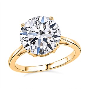 IGI Certified Luxuriant Lab Grown Diamond G VS 5.00 ctw Solitaire Ring in 14K Yellow Gold (Size 10.0) (Ships in 10-12 Days)