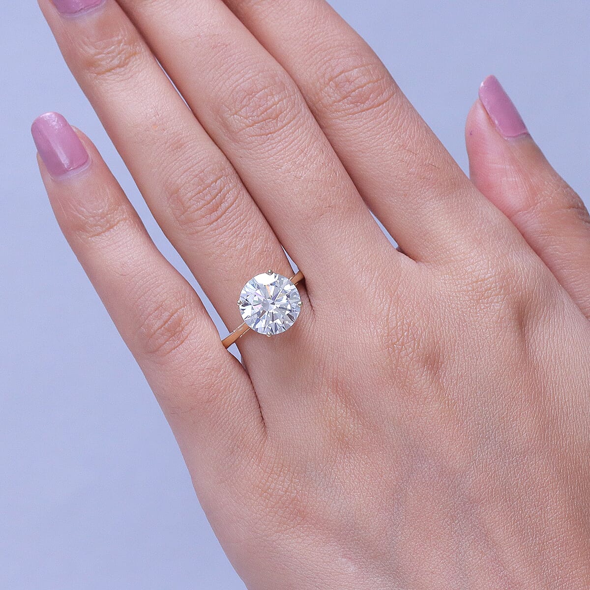 IGI Certified Luxuriant Lab Grown Diamond G VS 5.00 ctw Solitaire Ring in 14K Yellow Gold (Size 10.0) (Ships in 10-12 Days) image number 2