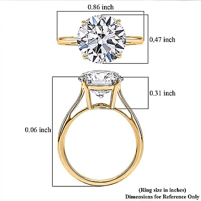 IGI Certified Luxuriant Lab Grown Diamond G VS 5.00 ctw Solitaire Ring in 14K Yellow Gold (Size 10.0)