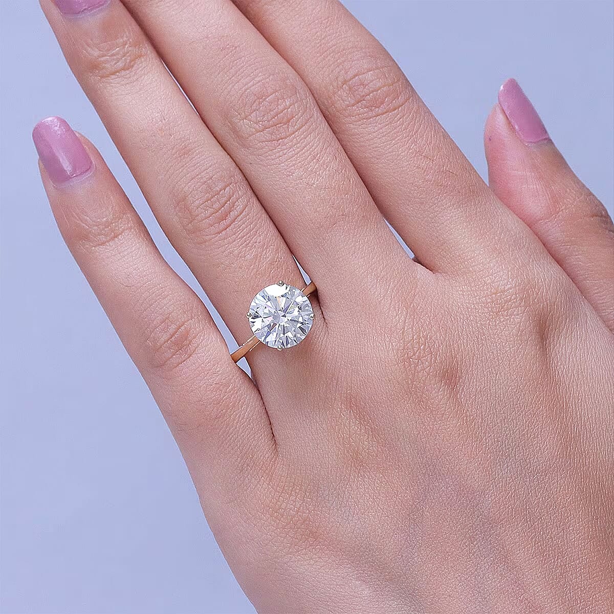 IGI Certified Luxuriant Lab Grown Diamond G VS 5.00 ctw Solitaire Ring in 14K Yellow Gold (Size 8.0) image number 1