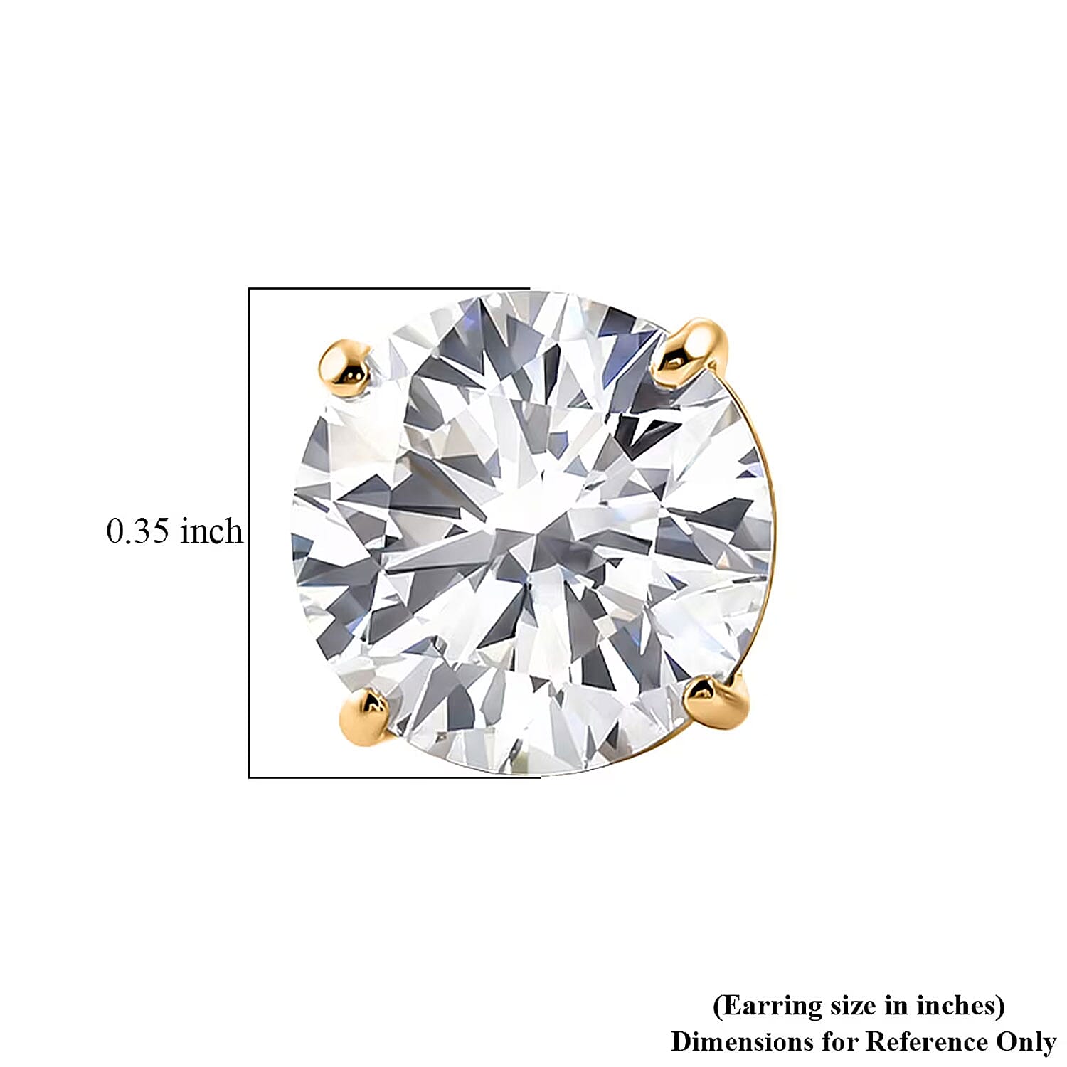 IGI Certified Luxuriant Lab Grown Diamond G VS 5.00 ctw Solitaire Stud Earrings in 14K Yellow Gold