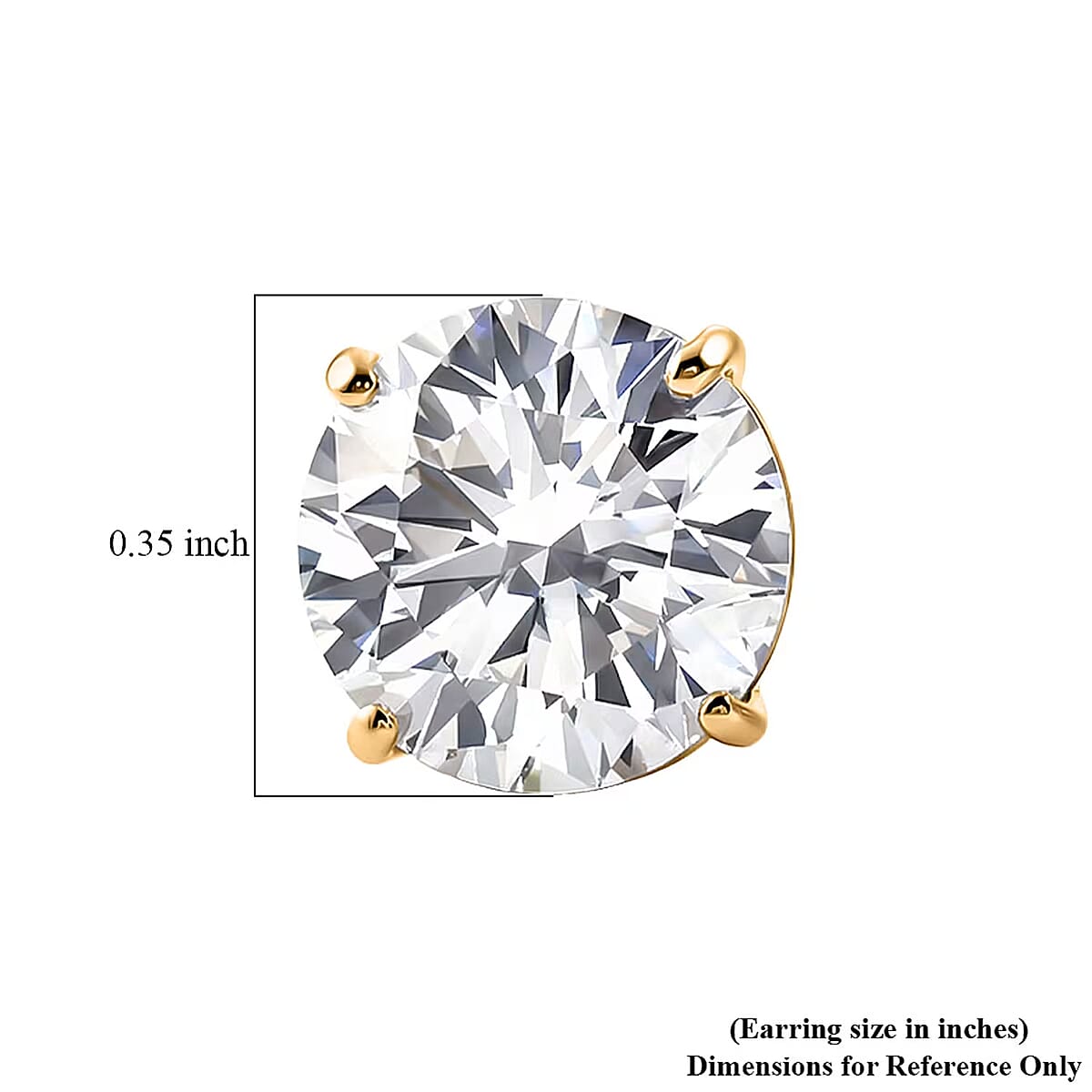 IGI Certified Luxuriant Lab Grown Diamond G VS 5.00 ctw Solitaire Stud Earrings in 14K Yellow Gold image number 6