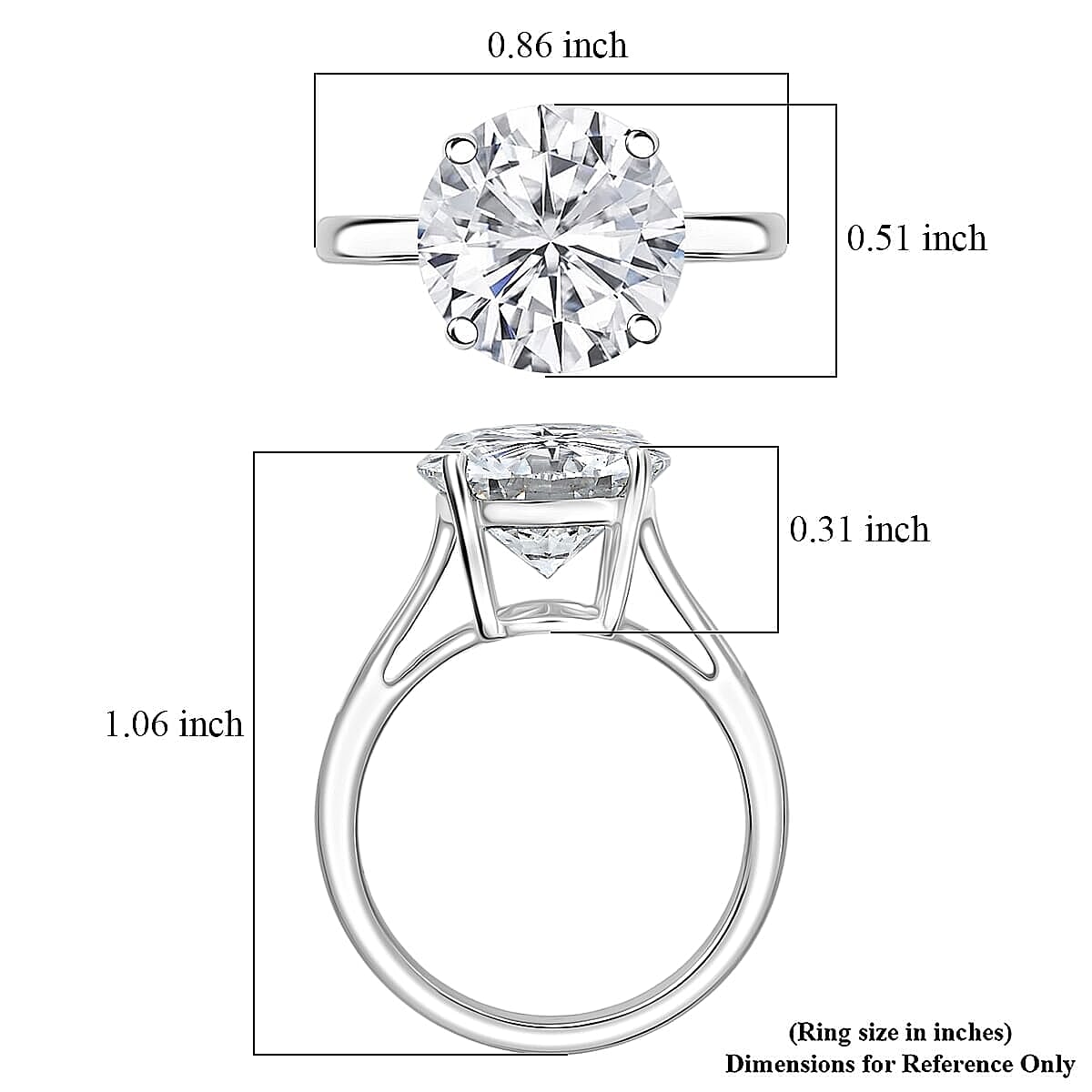 IGI Certified Luxuriant Lab Grown Diamond G VS 5.00 ctw Ring in 14K White Gold (Size  6.0)