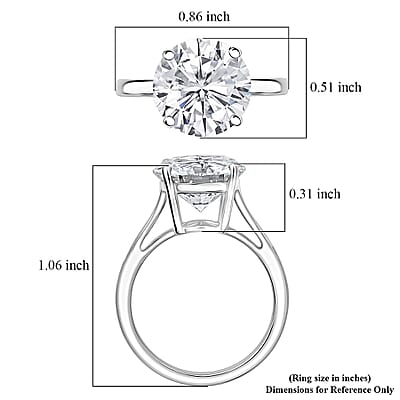 IGI Certified Luxuriant Lab Grown Diamond G VS 5.00 ctw Ring in 14K White Gold (Size  6.0)