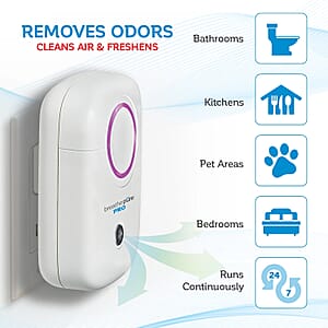 Closeout Breathe Pure Pro with Hepa Filter and UV-C Air Purifier Removes Odors, Cleans and Freshens