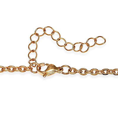 EverTrue Tiger's Eye 195.00 ctw Beaded Necklace in ION Plated YG Stainless Steel 20-22 Inches