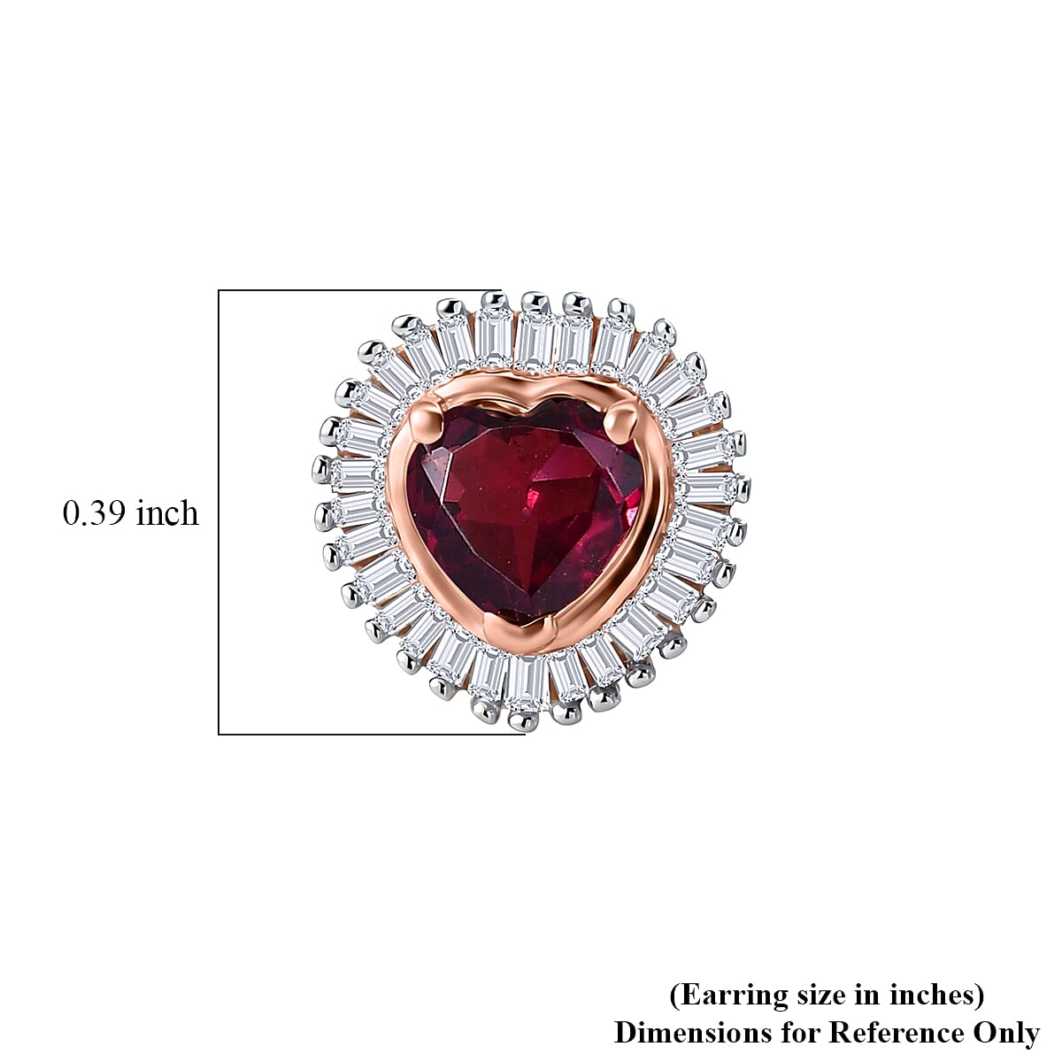 D'Joy Premium Malawi Magenta Garnet and Diamond 1.25 ctw Midnight Romance Stud Earrings in 18K Vermeil Rose Gold Over Sterling Silver