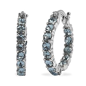 EverTrue Indian Sapphire Swarovski Crystal Earrings Stainless Steel 