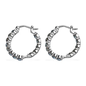 EverTrue Indian Sapphire Swarovski Crystal Earrings Stainless Steel 