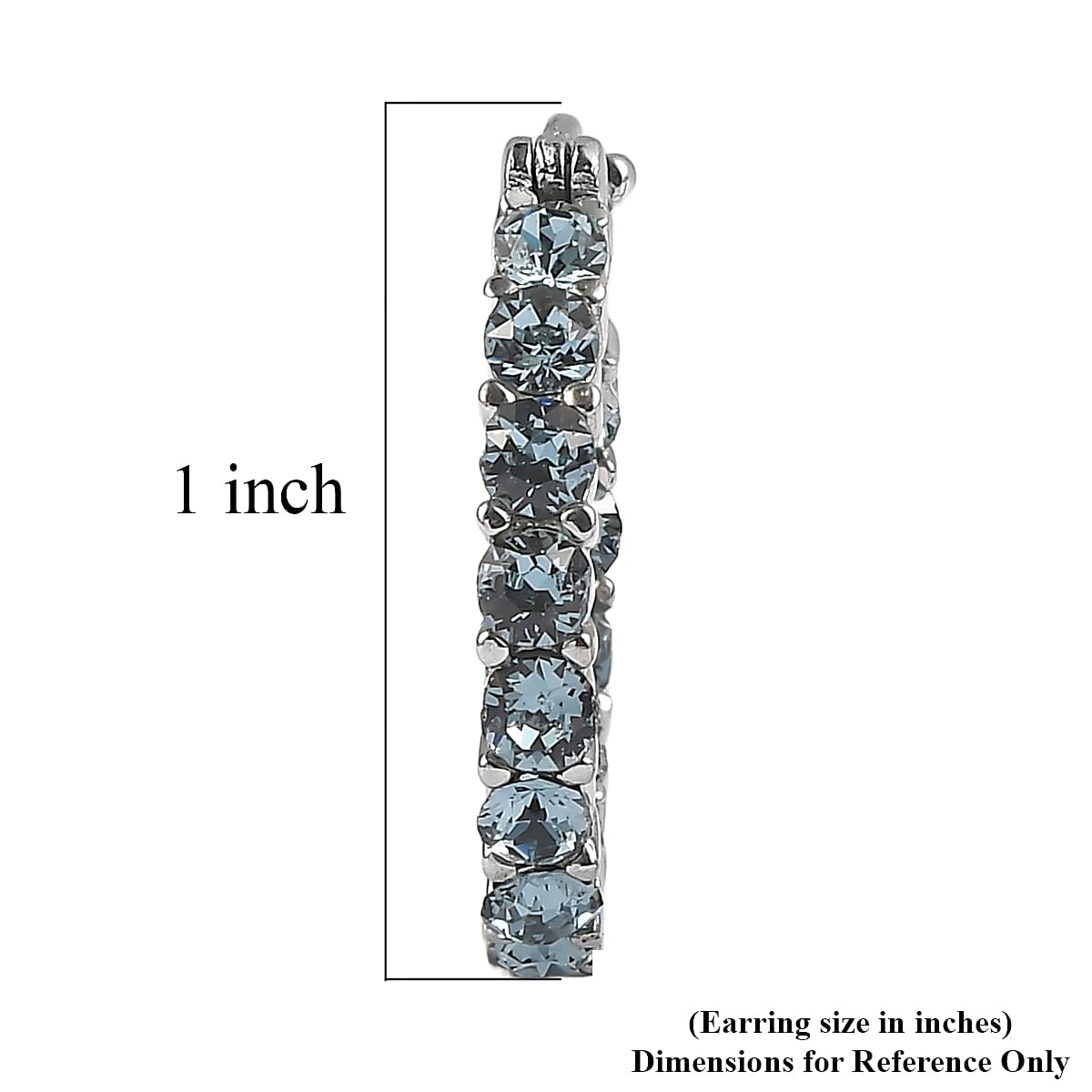 EverTrue Indian Sapphire Swarovski Crystal Earrings Stainless Steel