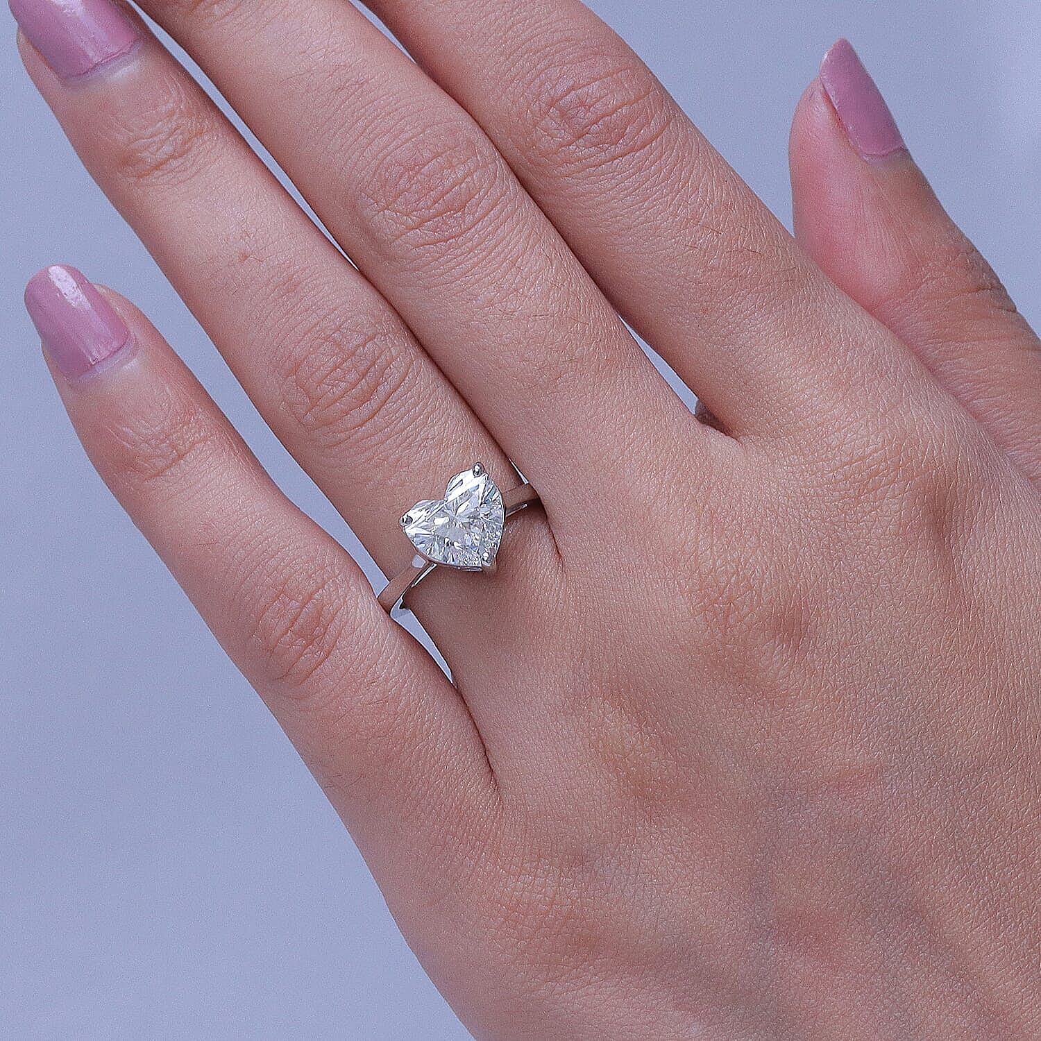 IGI Certified Luxuriant Lab Grown Diamond G VS 3.00 ctw Solitaire Ring in 950 Platinum (Size 5.0) 5 Grams