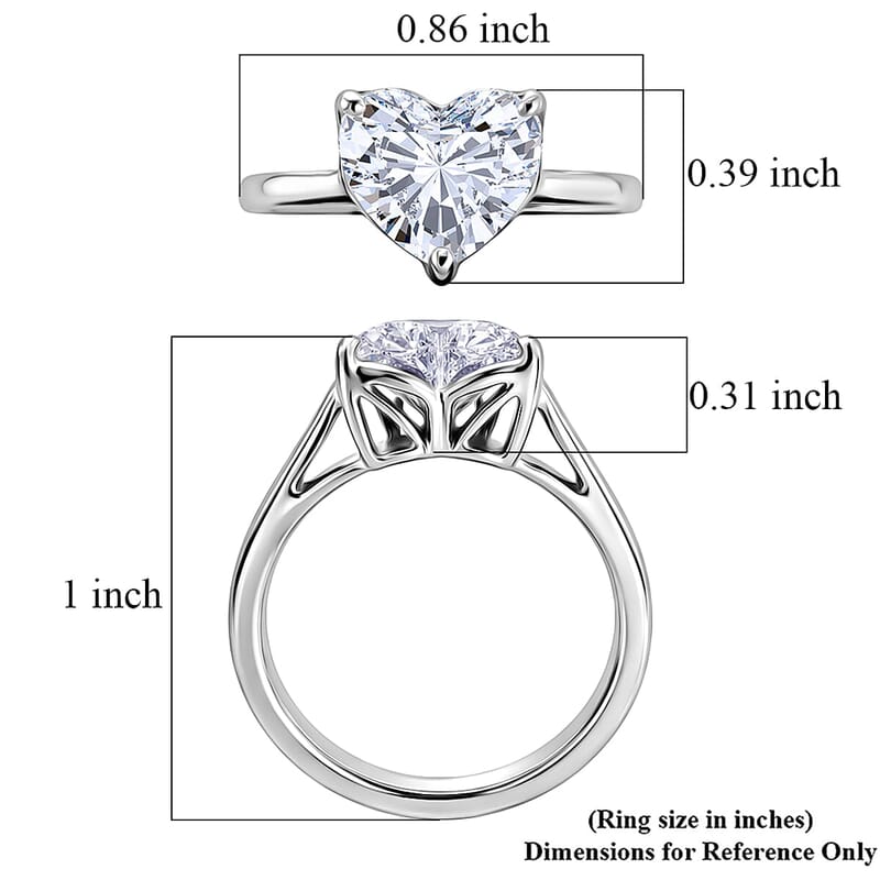 IGI Certified Luxuriant Lab Grown Diamond G VS 3.00 ctw Solitaire Ring in 950 Platinum (Size 5.0) 5 Grams