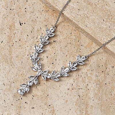 EverTrue Brazilian Petalite 5.70 ctw Necklace in Platinum Bond 20 Inches