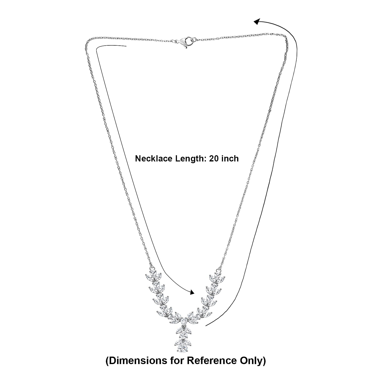 EverTrue Brazilian Petalite 5.70 ctw Necklace in Platinum Bond 20 Inches